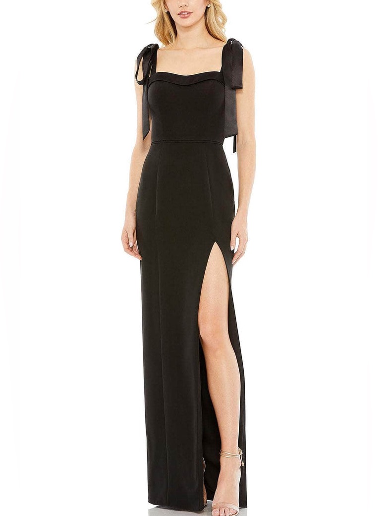 Ieena For Mac Duggal - Sleeveless Square Back Evening Dress. Size 14 Women #445